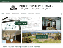 Tablet Screenshot of pricecustomhomes.com